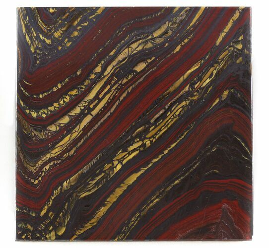 Tiger Iron Stromatolite Shower Tile - Billion Years Old #48810
